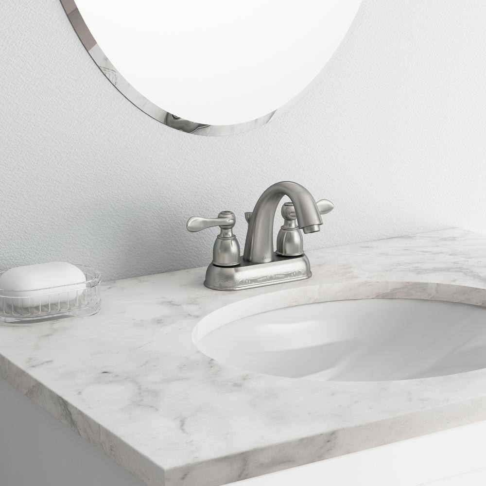 Delta Windemere Dual-Handle Stainless Steel Bathroom Faucet