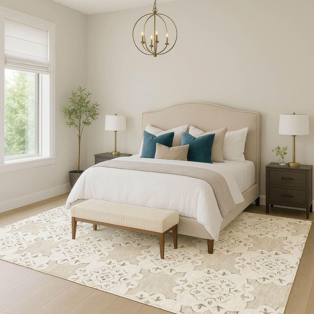 Chantille Machine Washable Indoor/Outdoor Abstract ACN2352 Beige 9 ft. x 12 ft. Area Rug price history on PriceWatchPro