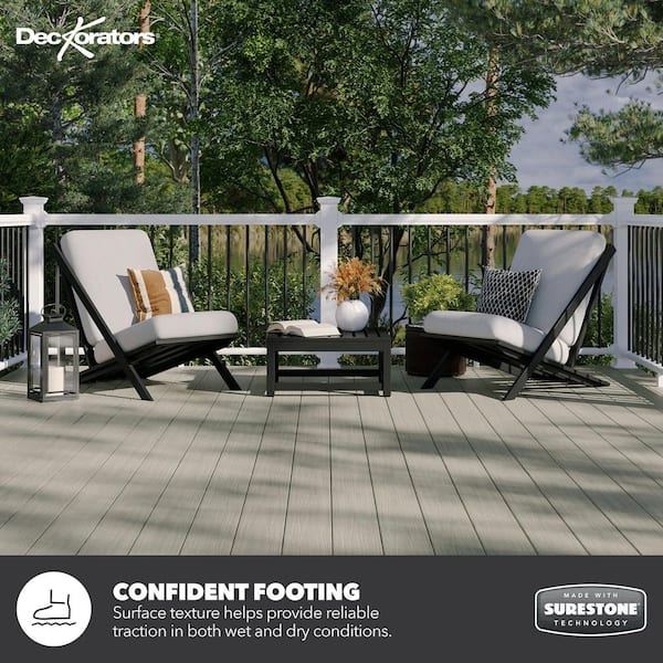 Deckorators Summit 1 in. x 6 in. x 20 ft. Glacier Gray Square Edge