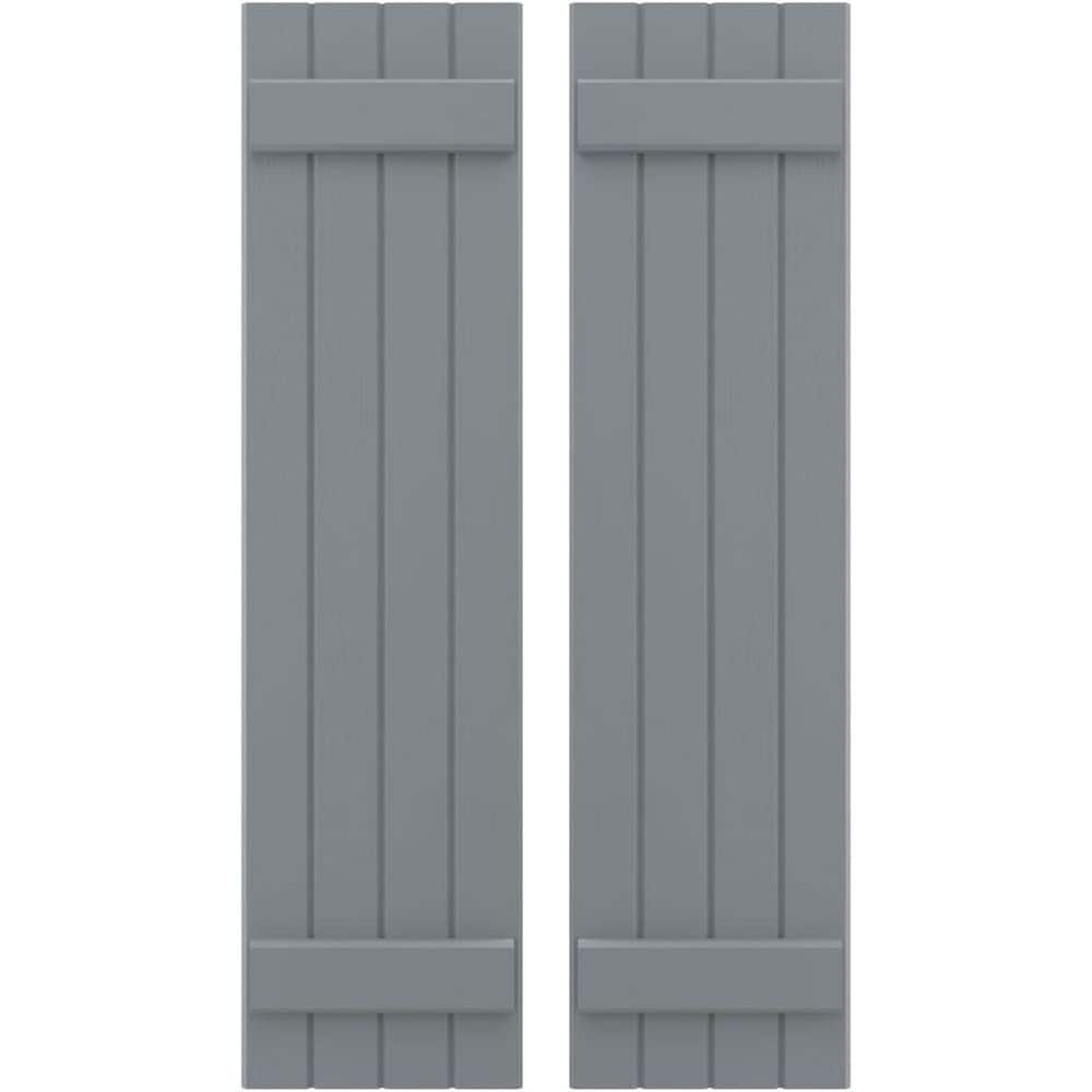 14 in. W x 76 in. H Americraft 4 Board Exterior Real Wood Joined Board and Batten Shutters Ocean Swell price history on PriceWatchPro