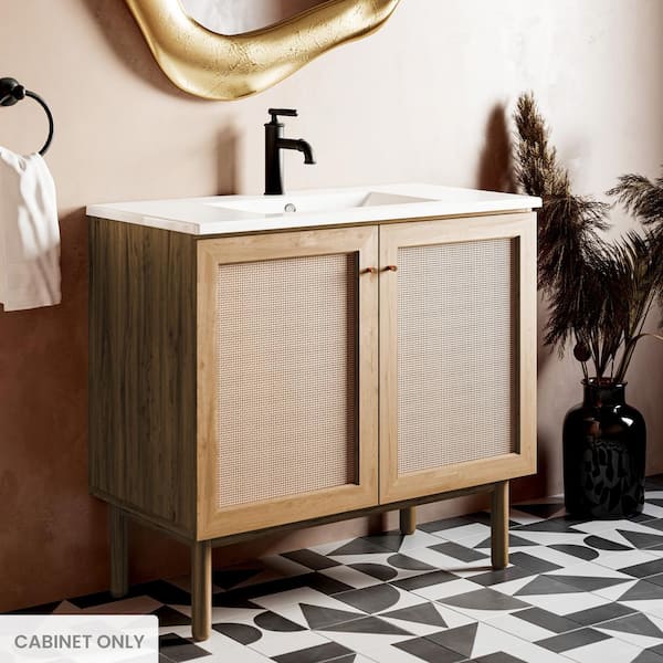 Swiss Madison Classe 36 in W x 17.87 in D x 32.48 in H Single Sink Bath Vanity Cabinet in Oak without Top