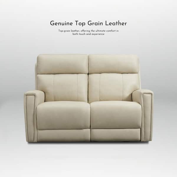 Living & Loving［カセット］ Ellesophas Eve 59 in. Genuine Leather Dual Power Reclining