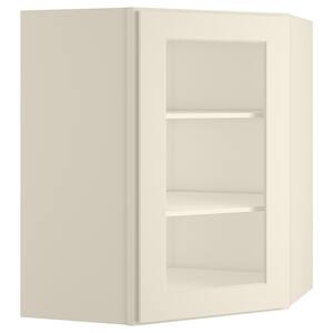 Shaker Antique White Plywood Wall Diagonal Shaker Style Stock Corner Kitchen Cabinet (24 in. x 30 in. x 24 in.）