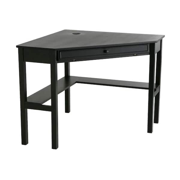 Unbranded 48 in. Black Corner 1 -Drawer Computer Desk with Keyboard Tray