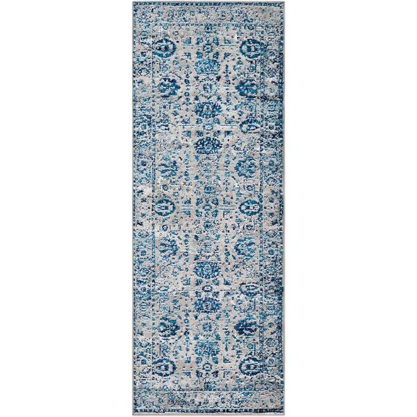 Livabliss Havana Teal 2 ft. 7 in. x 7 ft. 3 in. Runner Rug