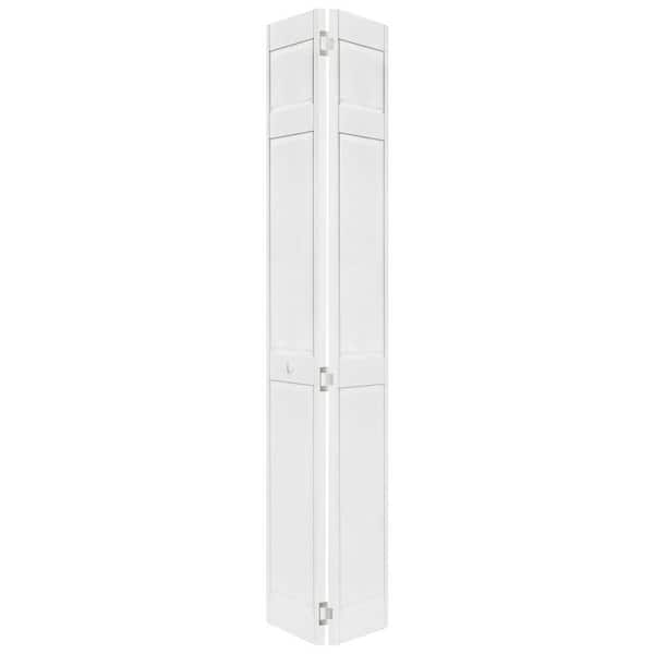 Home Fashion Technologies 18 in. x 80 in. 6-Panel White PVC Composite Interior Bi-Fold Door
