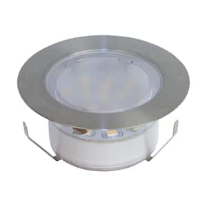 Portico 12-Volt Hardwired White Recessed Outdoor LED Light 60 mm Stair Light