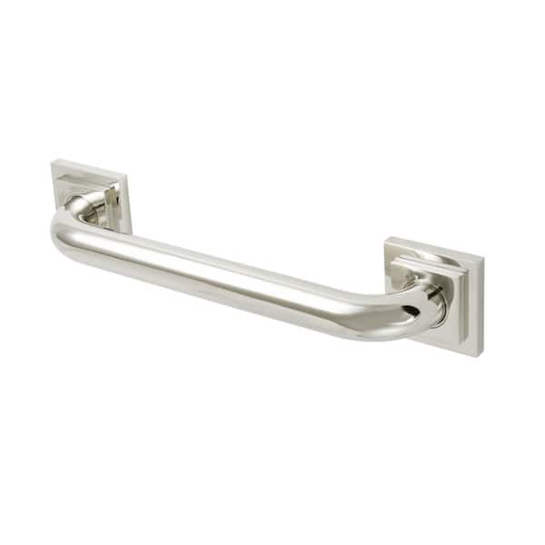 Kingston Brass Claremont 12 in. x 1-1/4 in. Grab Bar in Polished Nickel