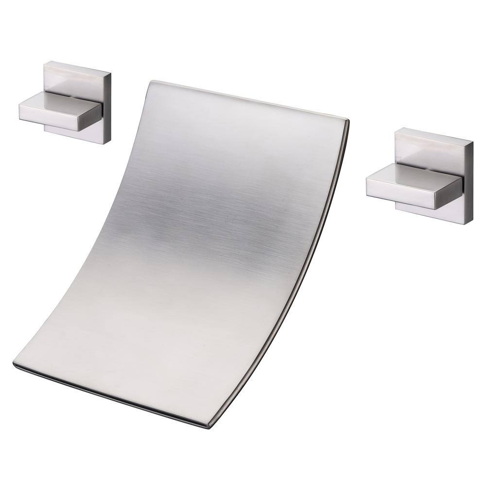 Modern 2-Handle Wall Mounted Roman Tub Faucet with Hand Shower in Brushed Nickel price history on PriceWatchPro