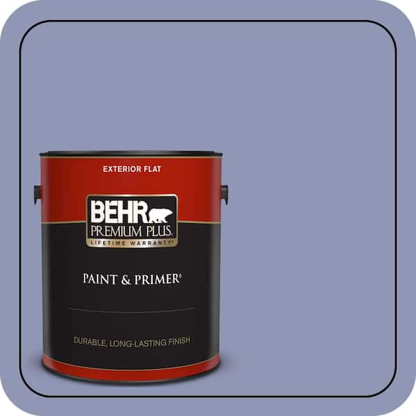 BEHR PREMIUM PLUS 1 gal. #S540-4 Vintage Ribbon Flat Exterior Paint & Primer