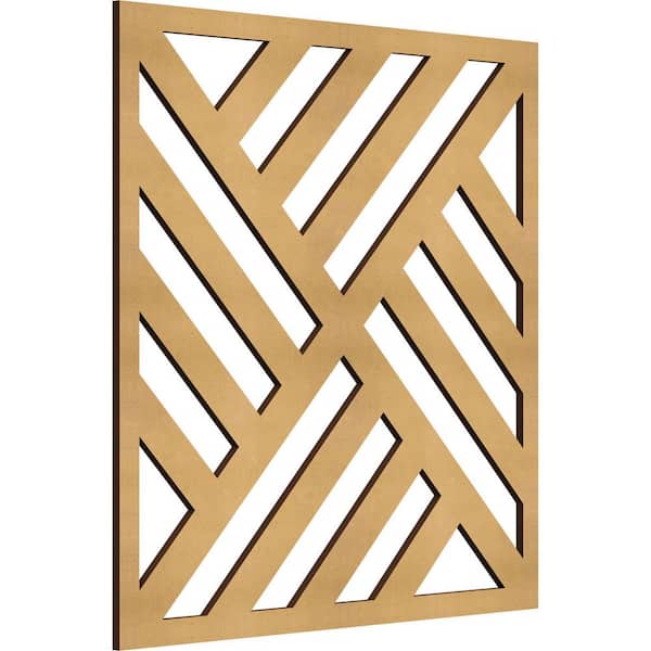 Ekena Millwork 15 3/8 in. x 15 3/8 in. x 1/4 in. MDF Medium Allen Decorative Fretwork Wood Wall Panels (50-Pack)