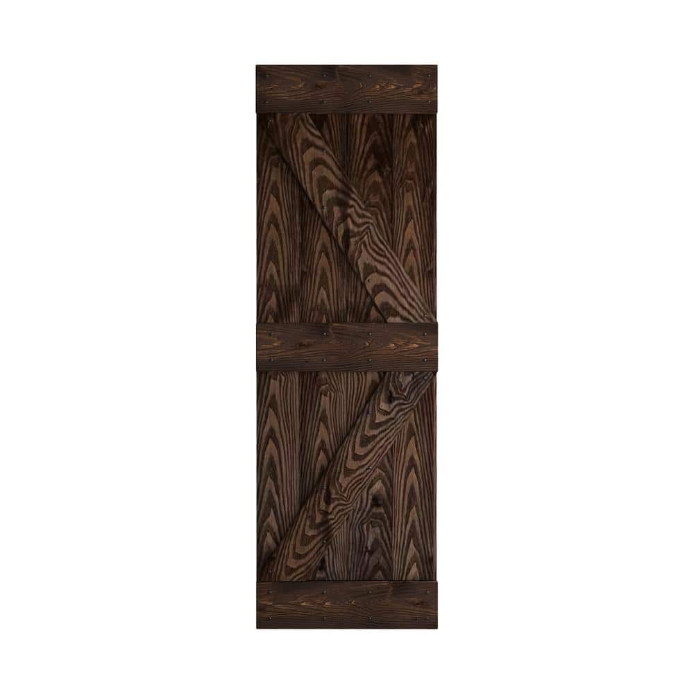 Coast Sequoia 36 in. x 84 in. Embossing Kona Coffee Knotty Wood Bi-Fold Barn Door With Sliding Hardware Kit price history on PriceWatchPro