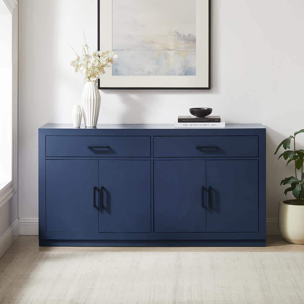 Isla Navy MDF Modern Sideboard Buffet Cabinet with Storage