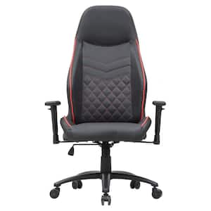 Sem Ergonomic Red PU Leather Gaming Chair with Diamond Stitching