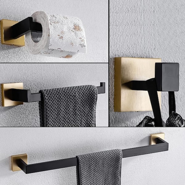 Brushed Nickel Bathroom Accessories Towel Bar Hooks Towel Rack Shelving  Roll Paper Holder Toilet Brush Soap