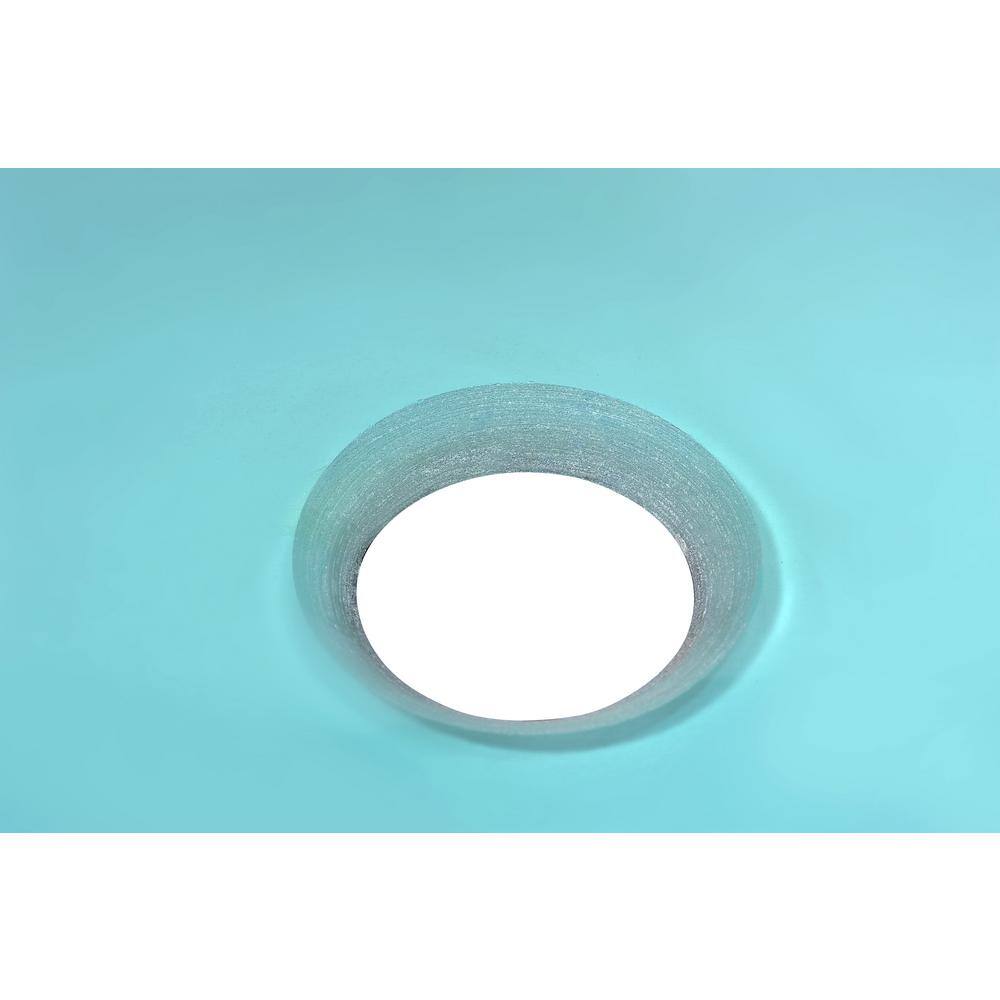 Lustrous Green Oval Tempered Glass Above-Counter Bathroom Sink