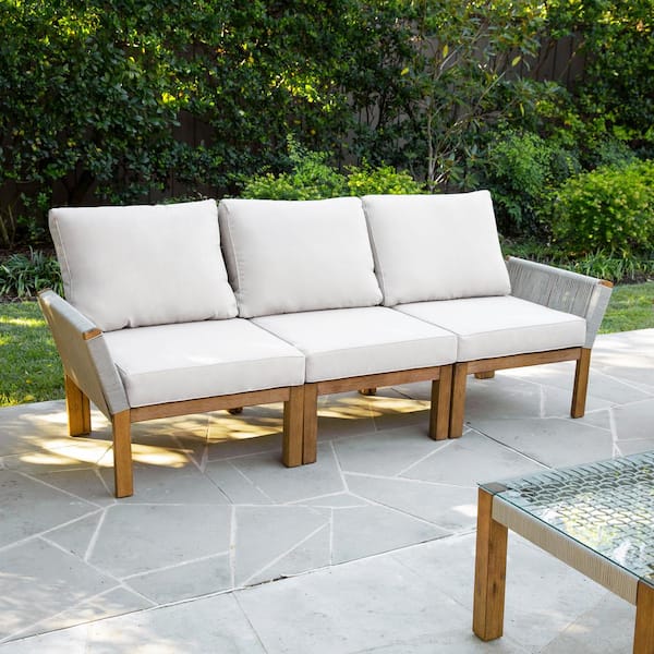 acacia wood garden sofa