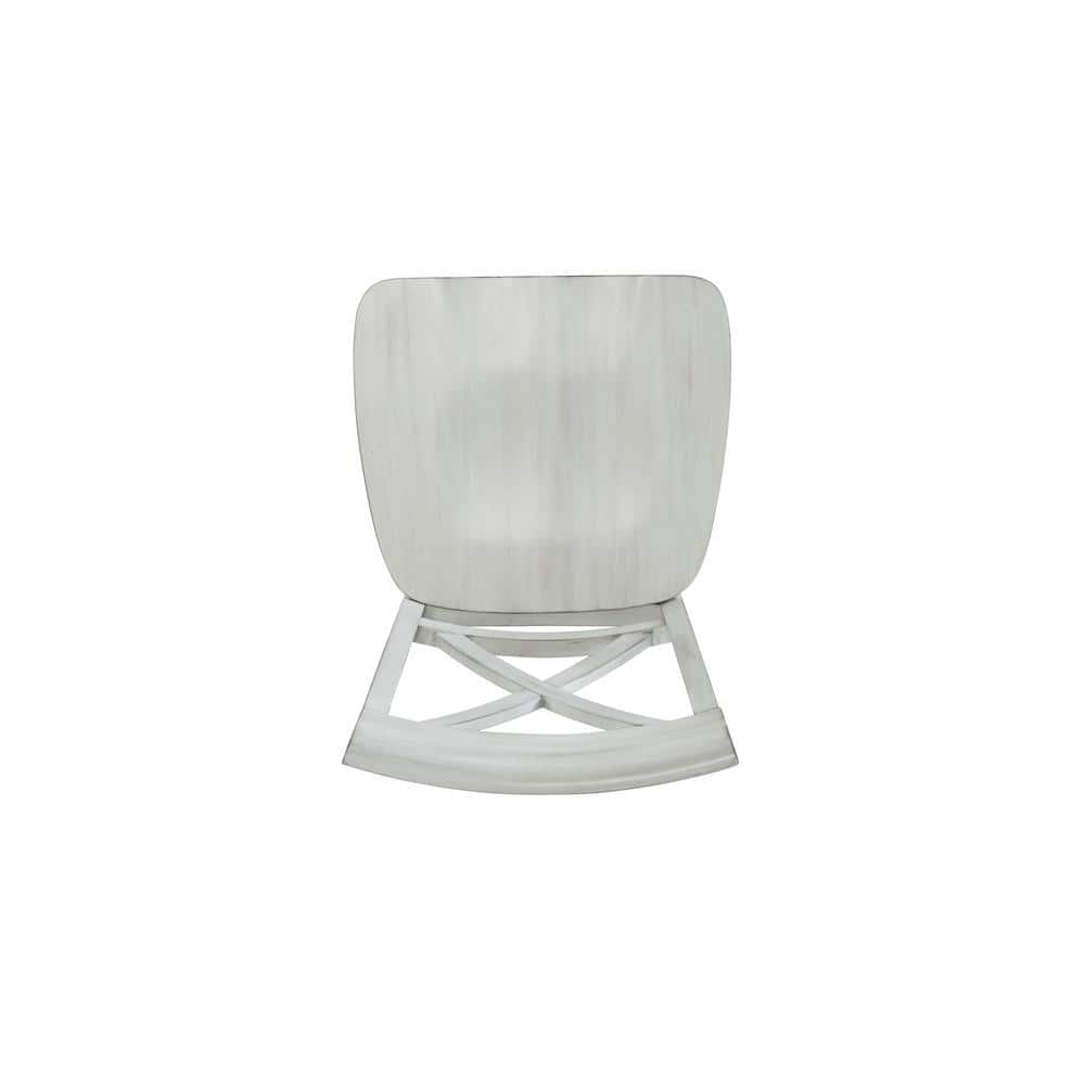 Jamestown Antique White Cross Back Wood Dining Chairs, Set of 2