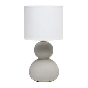 15.38 in. Taupe Stone Age Table Lamp