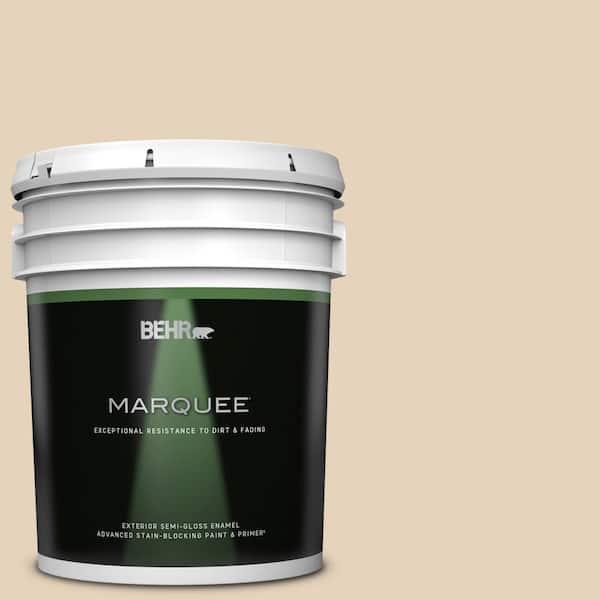 BEHR MARQUEE 5 gal. #ICC-21 Baked Scone Semi-Gloss Enamel Exterior Paint & Primer