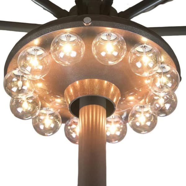 Phewnyzo 250 Lumen 12-Color Patio Umbrella Light, Dimmable Outdoor Hanging Lights with Timer, Remote Control, 4 Adjustment Modes
