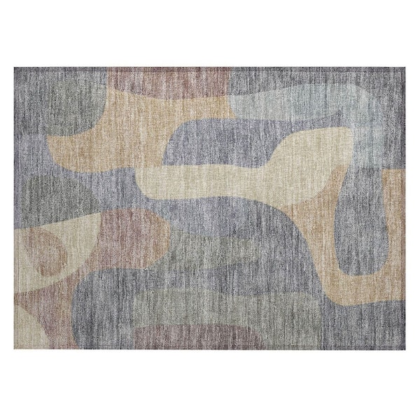 Chantille Machine Washable Indoor/Outdoor Abstract ACN1867 Gray 2 ft. x 3 ft. Accent Rug