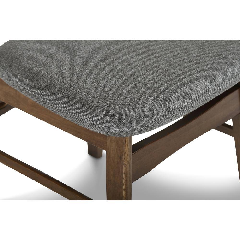Morocco Walnut Brown Mid-Century Modern 5-Piece Dining Set