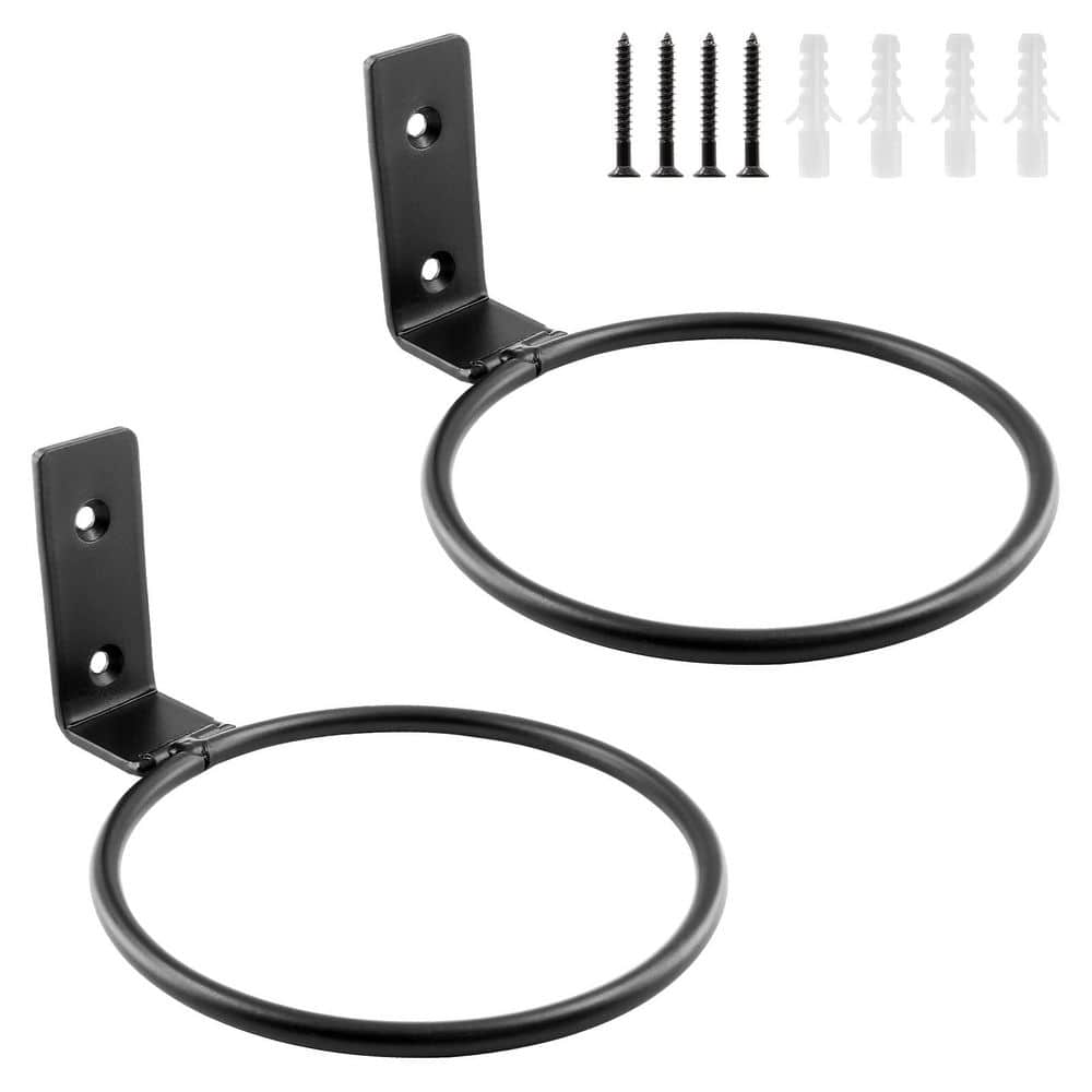 6 in. Wall-Mounted Plant Hanger Brackets, Matte Black Metal Pot Holder Set (2-Pack) price history on PriceWatchPro
