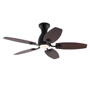 42 in. Indoor Black Modern 6-Speed Ceiling Fan with 3-Color Integrated LED, Reversible Motor and Remote
