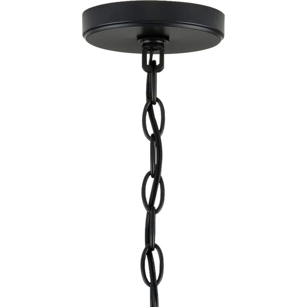 Leyden Matte Black 5-Light Farmhouse Chandelier