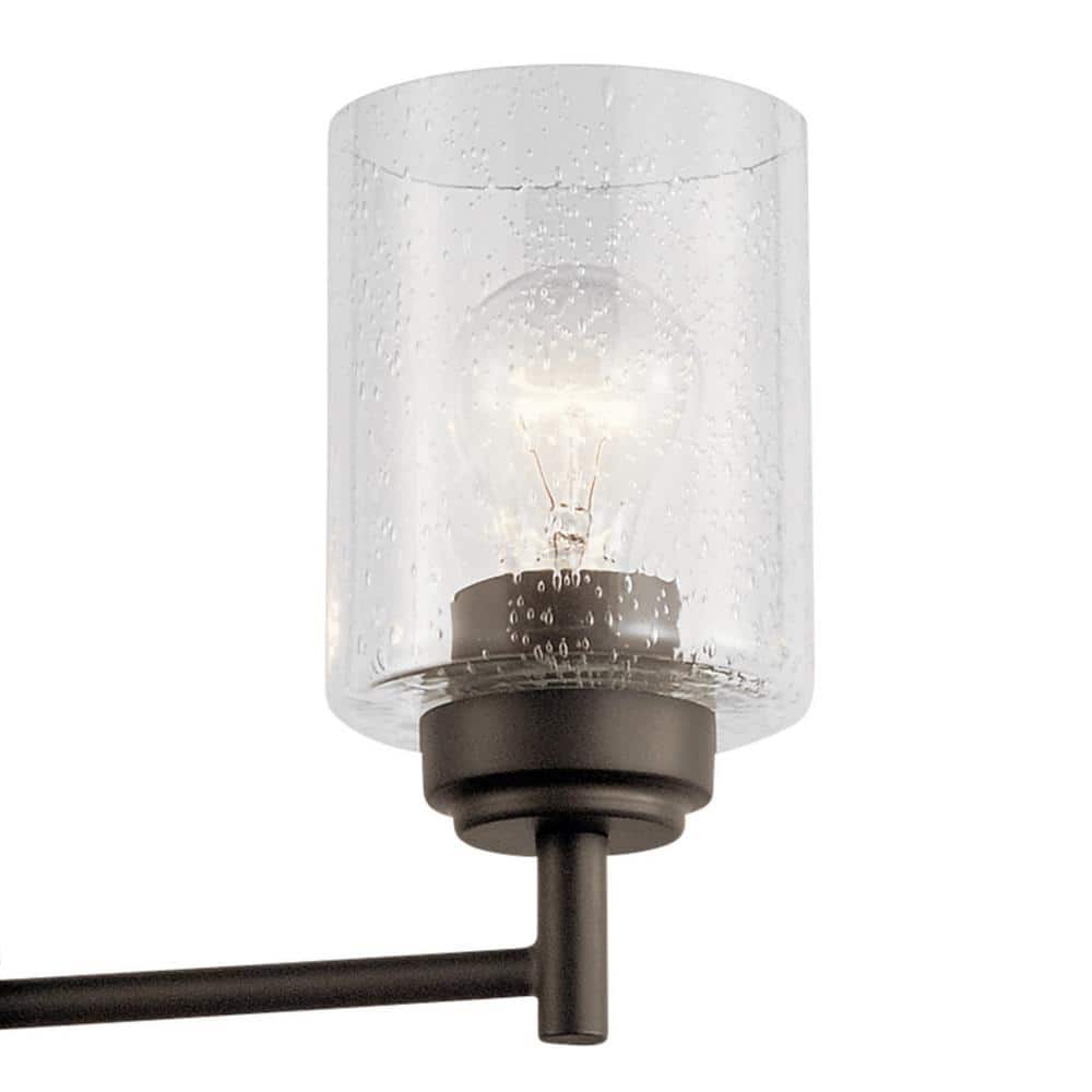 Winslow Bronze 3-Light Mini Chandelier with Clear Glass