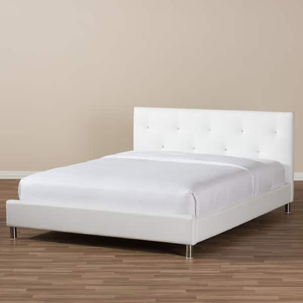 Baxton Studio Barbara White Queen Upholstered Bed 28862 4105 HD