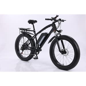 Upgraded 26 in. Fat Tire Snow Electric Bike Mountian E-Bike