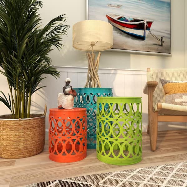 Litton Lane 16 in. Multi Colored Indoor Outdoor Nesting Large