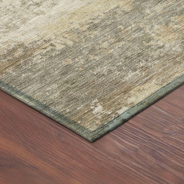 Chantille Machine Washable Indoor/Outdoor Abstract ACN2369 Taupe 9 ft. x 12 ft. Area Rug