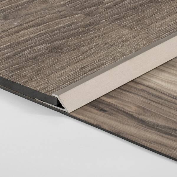 Trimmaster Satin Silver Aluminum, Tile To Wood Transition Strip Metal