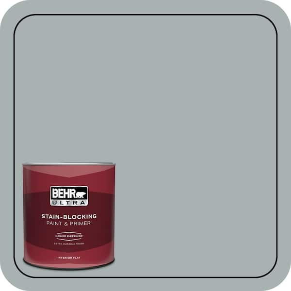 BEHR ULTRA 1 qt. #730F-4 Flint Smoke Extra Durable Flat Interior Paint & Primer