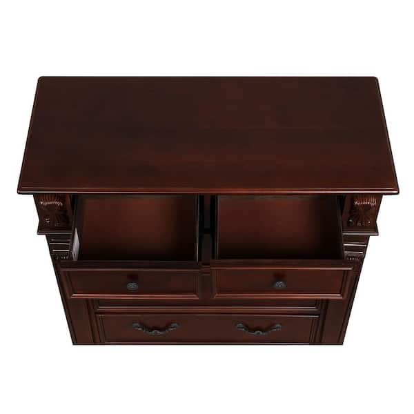 AndMakers Lyndon Cherry 6-Drawer 43 in. Chest of Drawers PF-G09400