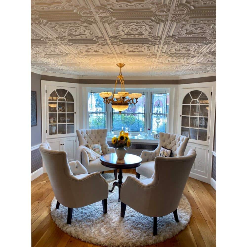 Elizabethan Weathered Iron 24" Square PVC Ceiling Tile