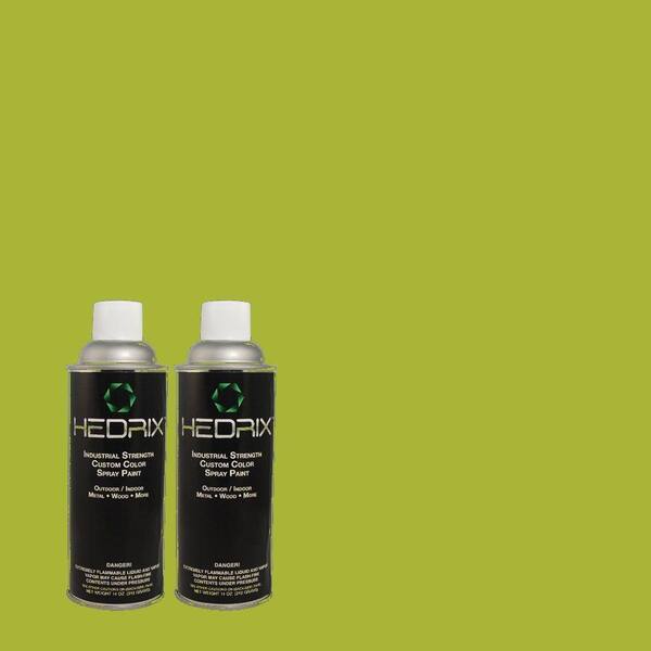 Hedrix 11 oz. Match of 410B-7 Bamboo Leaf Semi-Gloss Custom Spray Paint (2-Pack)