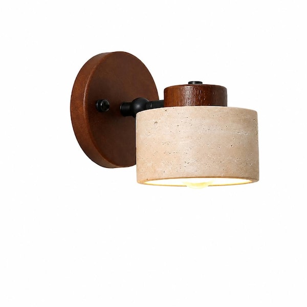 Natural Stone Wall Sconce Adjustable Marble Wall Mounted Hardwired Farmhouse Rustic Mid Century Modern Fixture