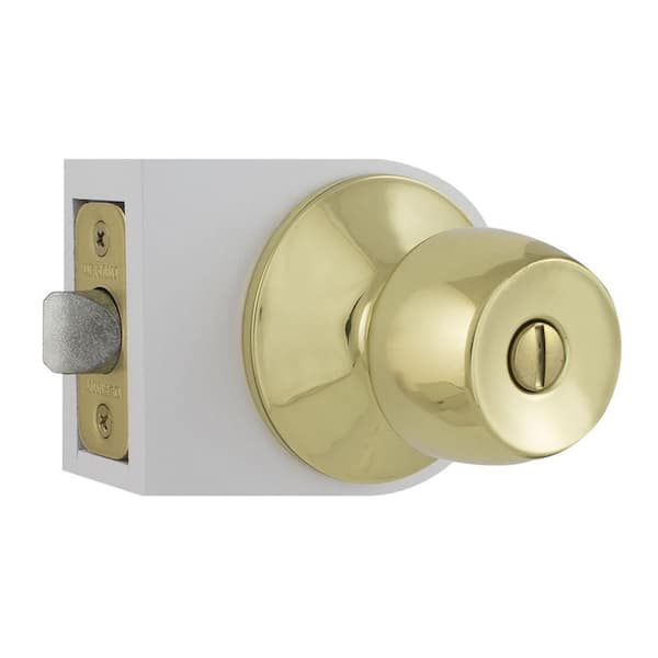 Saturn Polished Brass Bed/Bath Privacy Door Knob