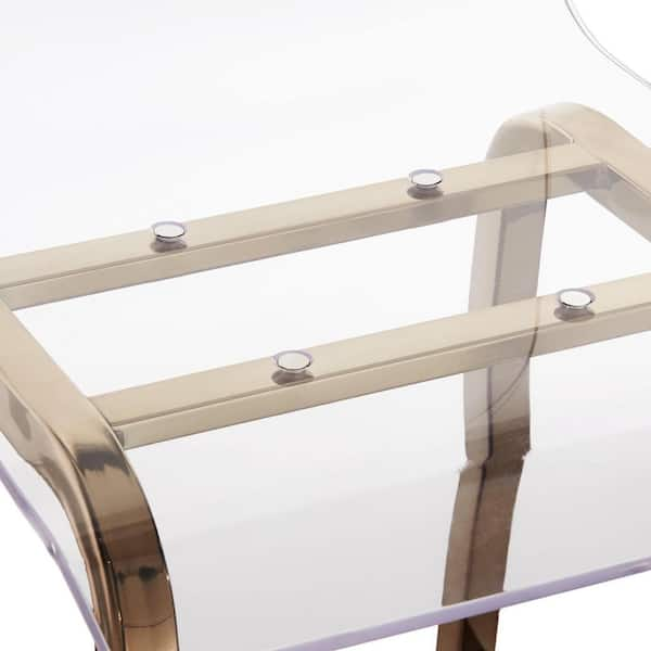 Acrylic and discount gold counter stools