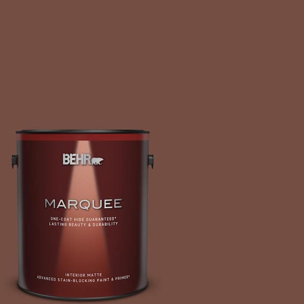 BEHR MARQUEE 1 gal. #MQ1-62 Leather Clutch One-Coat Hide Matte Interior Paint & Primer