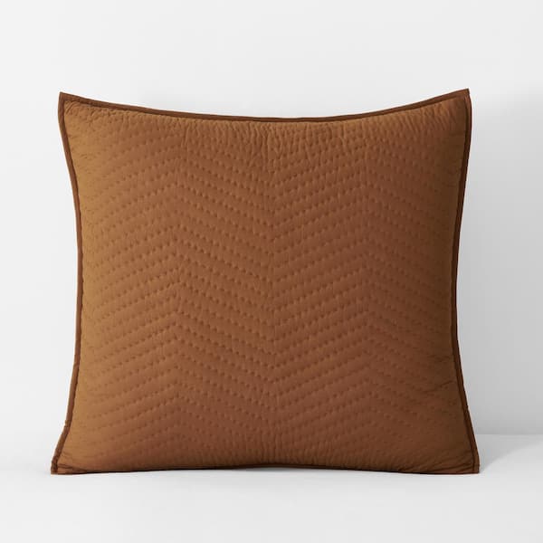 The Company Store Company Rust Cotton Euro Quilted Sham