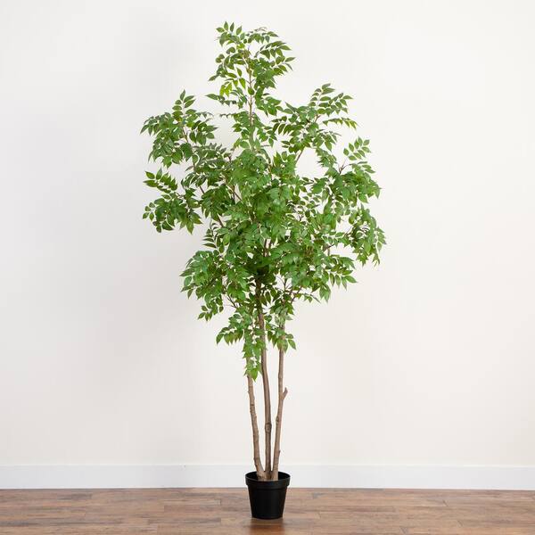 Nearly Natural 8 ft. Artificial Sumac Tree T4974 - The Home Depot