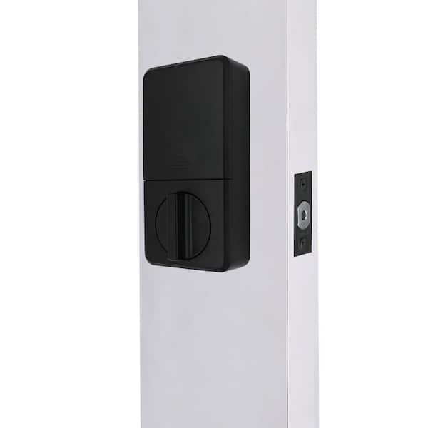 Defiant - Square Matte Black Compact Touch Electronic Single Cylinder Deadbolt