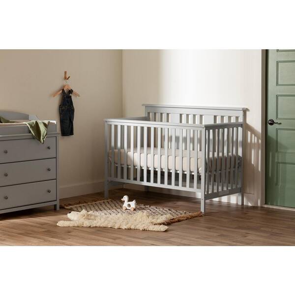 South Shore Cotton Candy Soft Gray Crib 11851 - The Home Depot