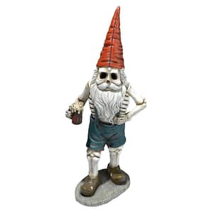 19.5 in. H Bavarian Oktoberfest Hans Skeleton Gnome Statue