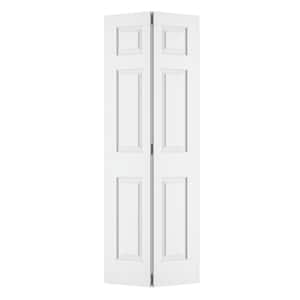 SOCBAZZAR 36 in. x 78.4 in. 3-Panel Hollow Core White Primed Molded ...